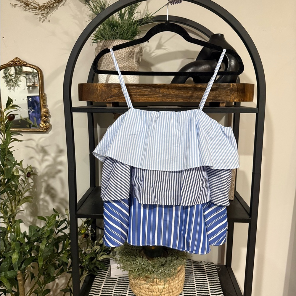 Blue Striped Women's Top